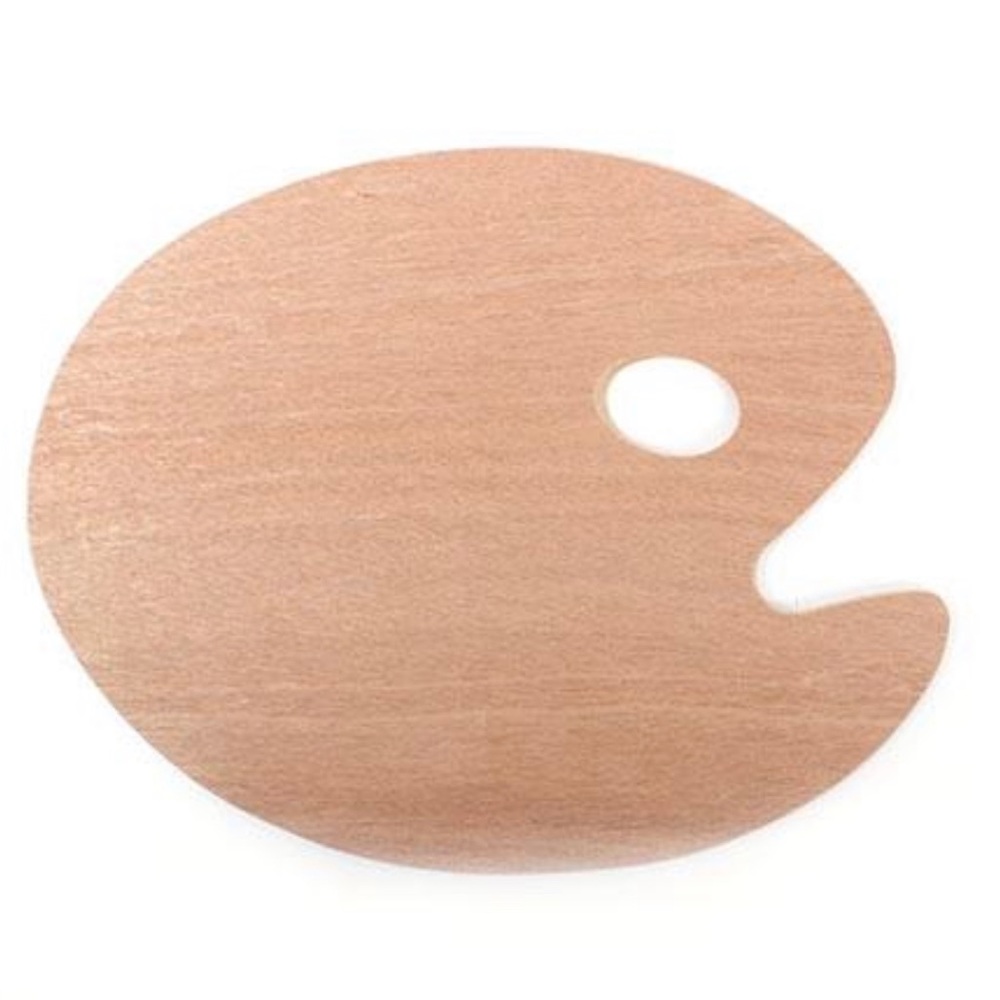 NWT Wooden Oval Professional Artist Palette